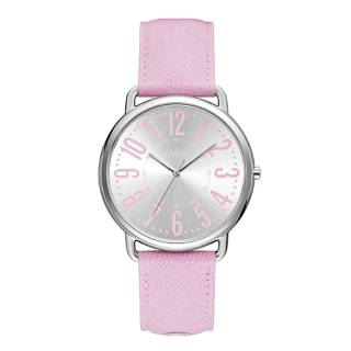 ΡΟΛΟΙ GUESS   W1068L8 GUESS Ladies Pink Leather Strap