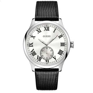 ΡΟΛΟΙ GUESS W1075G1  GUESS Black Leather Strap