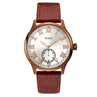 ΡΟΛΟΙ GUESS  W1075G3 GUESS Mens Brown Leather Strap