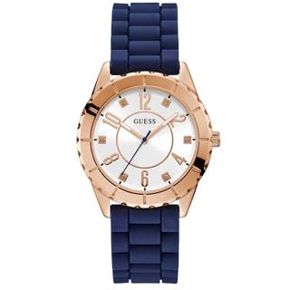 ΡΟΛΟΙ GUESS  W1095L2  GUESS Blue Rubber Strap