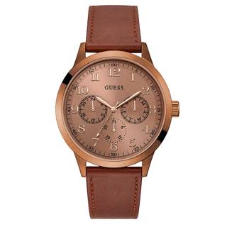 ΡΟΛΟΙ GUESS W1101G3 GUESS Mens Brown Leather Strap