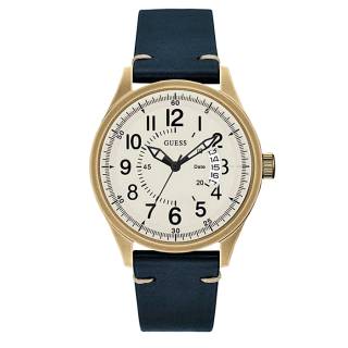 ΡΟΛΟΙ GUESS W1102G2  GUESS Mens Blue Leather Strap