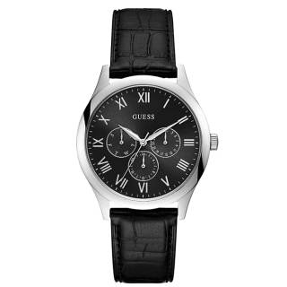 ΡΟΛΟΙ GUESS W1130G1 GUESS Mens Black Leather Strap