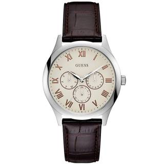 ΡΟΛΟΙ GUESS  W1130G2  GUESS Mens Brown Leather Strap