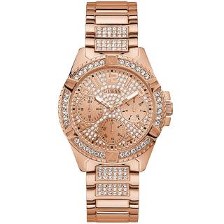 ΡΟΛΟΙ GUESS  W1156L3 GUESS Crystals Rose Gold Stainless Steel Multifunction