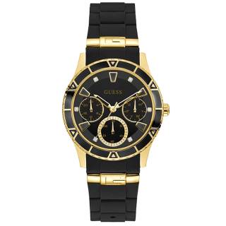 ΡΟΛΟΙ GUESS W1157L1 GUESS Valencia Black Rubber Strap