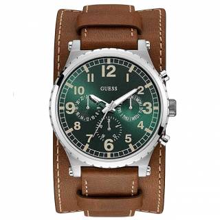 ΡΟΛΟΙ GUESS W1162G1 GUESS Mens Brown Leather Strap