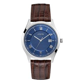 ΡΟΛΟΙ GUESS  W1182G1 GUESS Mens Brown Leather Strap