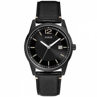 ΡΟΛΟΙ GUESS  W1186G2 GUESS Mens Black Leather Strap