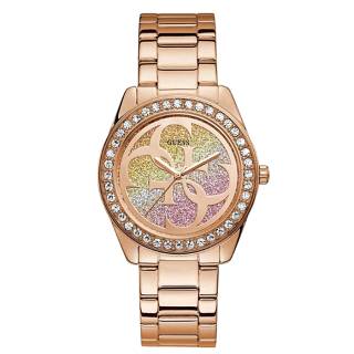 ΡΟΛΟΙ GUESS  W1201L3 GUESS Ladies Crystals Rose Gold Stainless Steel Bracelet