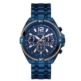 ΡΟΛΟΙ GUESS  W1258G3 GUESS Mens Chronograph Blue Stainless Steel Bracelet