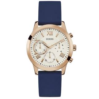 ΡΟΛΟΙ GUESS  W1265L1 GUESS Ladies Blue Rubber Strap