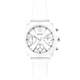 ΡΟΛΟΙ GUESS  W1296L1 GUESS Ladies Chronograph White Rubber Strap