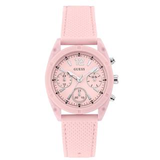 ΡΟΛΟΙ GUESS  W1296L4 GUESS Ladies Chronograph Pink Rubber Strap