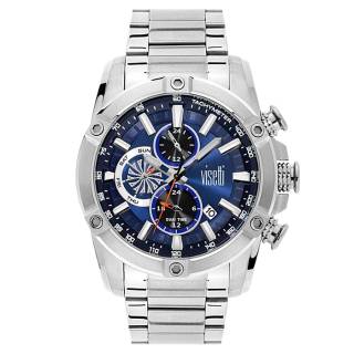 ΡΟΛΟΙ VISETTI WN-695SC VISETTI No Limit Dual Time Silver Stainless Steel Bracelet