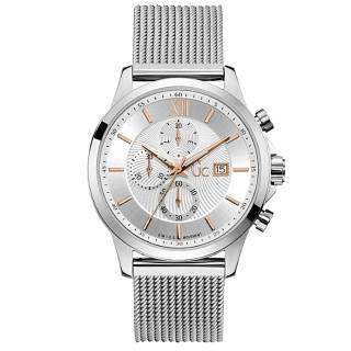 ΡΟΛΟΙ GUESS COLLECTION Y27004G1MF GUESS Collection Mens Chronograph Silver Stainless Steel Bracele