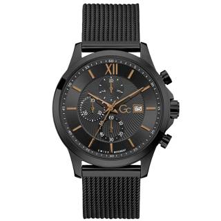 ΡΟΛΟΙ GUESS COLLECTION  Y27009G2MF GUESS Collection Executer Chronograph Black Stainless Steel Bracelet