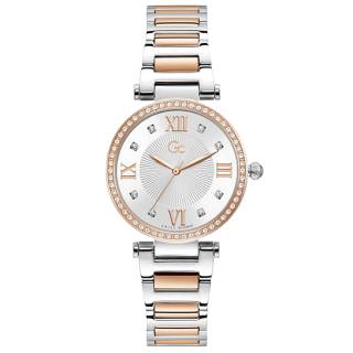 ΡΟΛΟΙ GUESS COLLECTION  Y64001L1MF GUESS Collection Ladies Crystals Two Tone Stainless Steel Bracelet