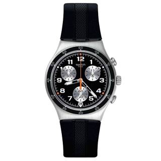 ΡΟΛΟΙ SWATCH  YCS598 SWATCH Irony Apres Vous Chronograph Black Silicone Strap