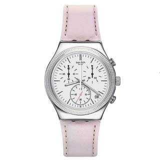 ΡΟΛΟΙ SWATCH  YCS599 SWATCH Sweet Madame Chronograph Pink Leather Strap