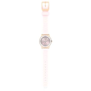 ΡΟΛΟΙ SWATCH  YLG147 SWATCH Irony Golden Rosaline Crystals Pink Silicone Strap