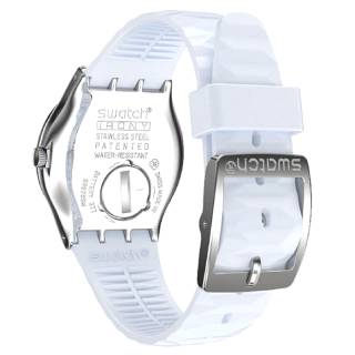 ΡΟΛΟΙ SWATCH  YLS226 SWATCH Irony Precious Aqua Crystals Light Blue Silicone Strap