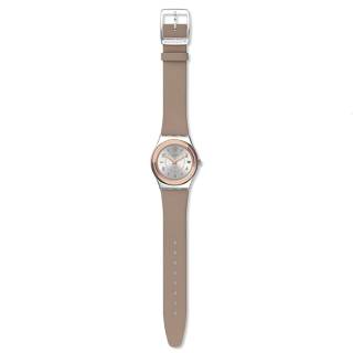 ΡΟΛΟΙ SWATCH  YLS458  SWATCH Irony Caresse D'?t? Brown Leather Strap