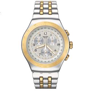 ΡΟΛΟΙ SWATCH  YOS458G SWATCH Time To Swatch Live My Time Chronograph Two Tone Stainless Steel Bracelet