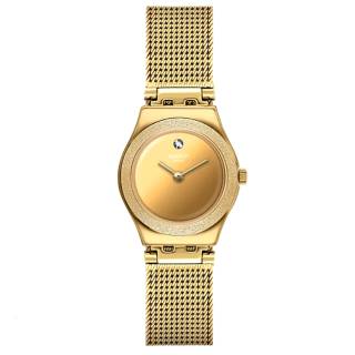 ΡΟΛΟΙ SWATCH YSG167M SWATCH Irony Luminescent Sand Crystals Gold Stainless Steel Bracelet