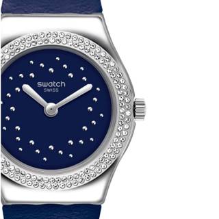 ΡΟΛΟΙ SWATCH YSS333 SWATCH Monthly Drops Elegantina Blue Leather Strap