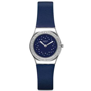 ΡΟΛΟΙ SWATCH YSS333 SWATCH Monthly Drops Elegantina Blue Leather Strap