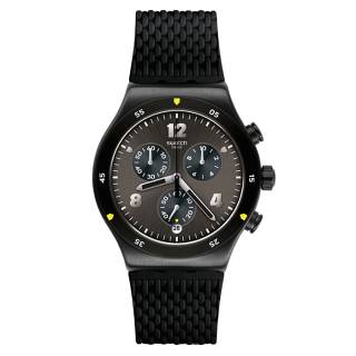 ΡΟΛΟΙ SWATCH YVB406 SWATCH Darkbark Black Rubber Strap