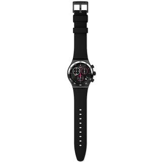 ΡΟΛΟΙ SWATCH  YVB413 SWATCH Magenta At Night Black Silicone Strap