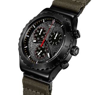 ΡΟΛΟΙ SWATCH  YVB416 SWATCH Power Of Nature By The Bonfire Chronograph Khaki Combined Materials Strap