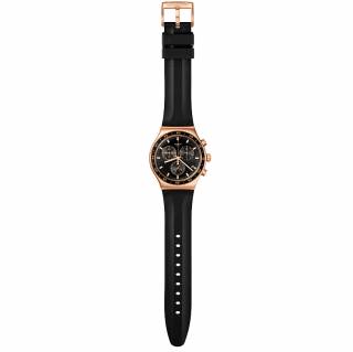 ΡΟΛΟΙ SWATCH YVG410 SWATCH Stain Sheen Chronograph Black Rubber Strap