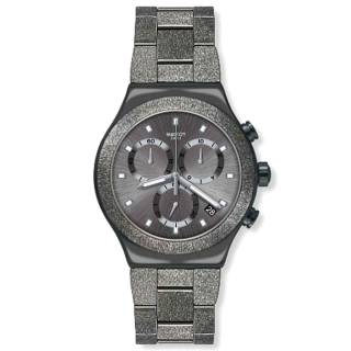 ΡΟΛΟΙ SWATCH YVM405G SWATCH Irony Blackshiny Chronograph Grey Stainless Steel Bracelet