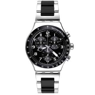 ΡΟΛΟΙ SWATCH  YVS441GC SWATCH Core Speed Up Chronograph Two Tone Combined Materials Bracelet