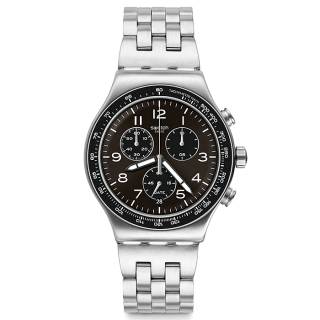 ΡΟΛΟΙ SWATCH YVS465G SWATCH Deepgrey Chronograph Silver Stainless Steel Bracelet