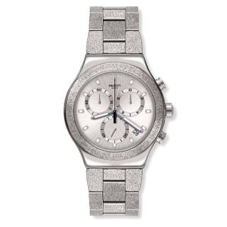 ΡΟΛΟΙ SWATCH YVS472G SWATCH Irony Silver Explosion Chronograph Grey Stainless Steel Bracelet