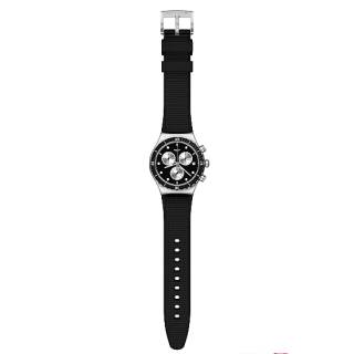 ΡΟΛΟΙ SWATCH  YVS487 SWATCH Dark Irony  Chronograph Black Rubber Strap