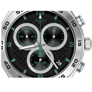 ΡΟΛΟΙ SWATCH  YVS525  SWATCH Carbonic Green Chronograph with Green Rubber Strap