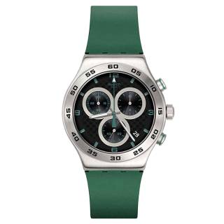 ΡΟΛΟΙ SWATCH  YVS525  SWATCH Carbonic Green Chronograph with Green Rubber Strap