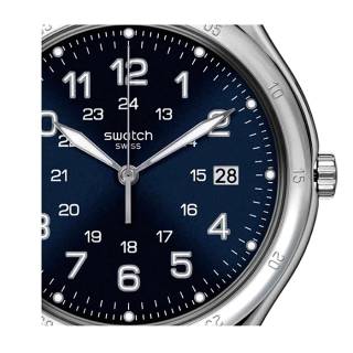 ΡΟΛΟΙ SWATCH  YWS420GC SWATCH Irony Big Classic Blue Boat Again Silver Stainless Steel Bracelet