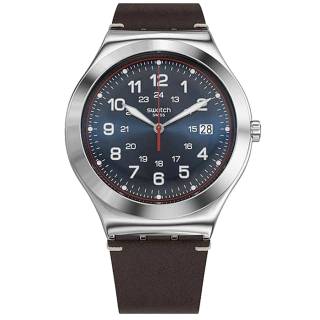 ΡΟΛΟΙ SWATCH  YWS440 SWATCH Happy Joe Flash Brown Leather Strap