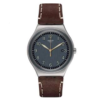 ΡΟΛΟΙ SWATCH  YWS445 SWATCH Brandy Brown Leather Strap