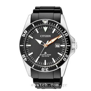 ΡΟΛΟΙ CITIZEN BN0100-42E CITIZEN Eco-Drive Divers Black Rubber Strap