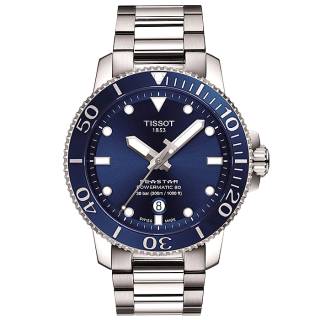 ΡΟΛΟΙ TISSOT T1204071104103 Seastar 1000 Professional Powermatic 80 Stainless Steel Bracelet