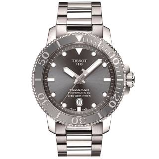 ΡΟΛΟΙ TISSOT T1204071108101 Seastar 1000 Professional Powermatic 80 Stainless Steel Bracelet